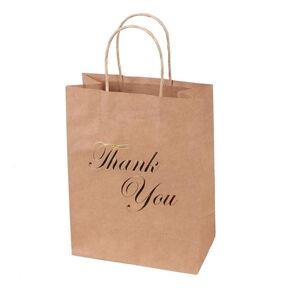 Brown Thank You Gift Bag